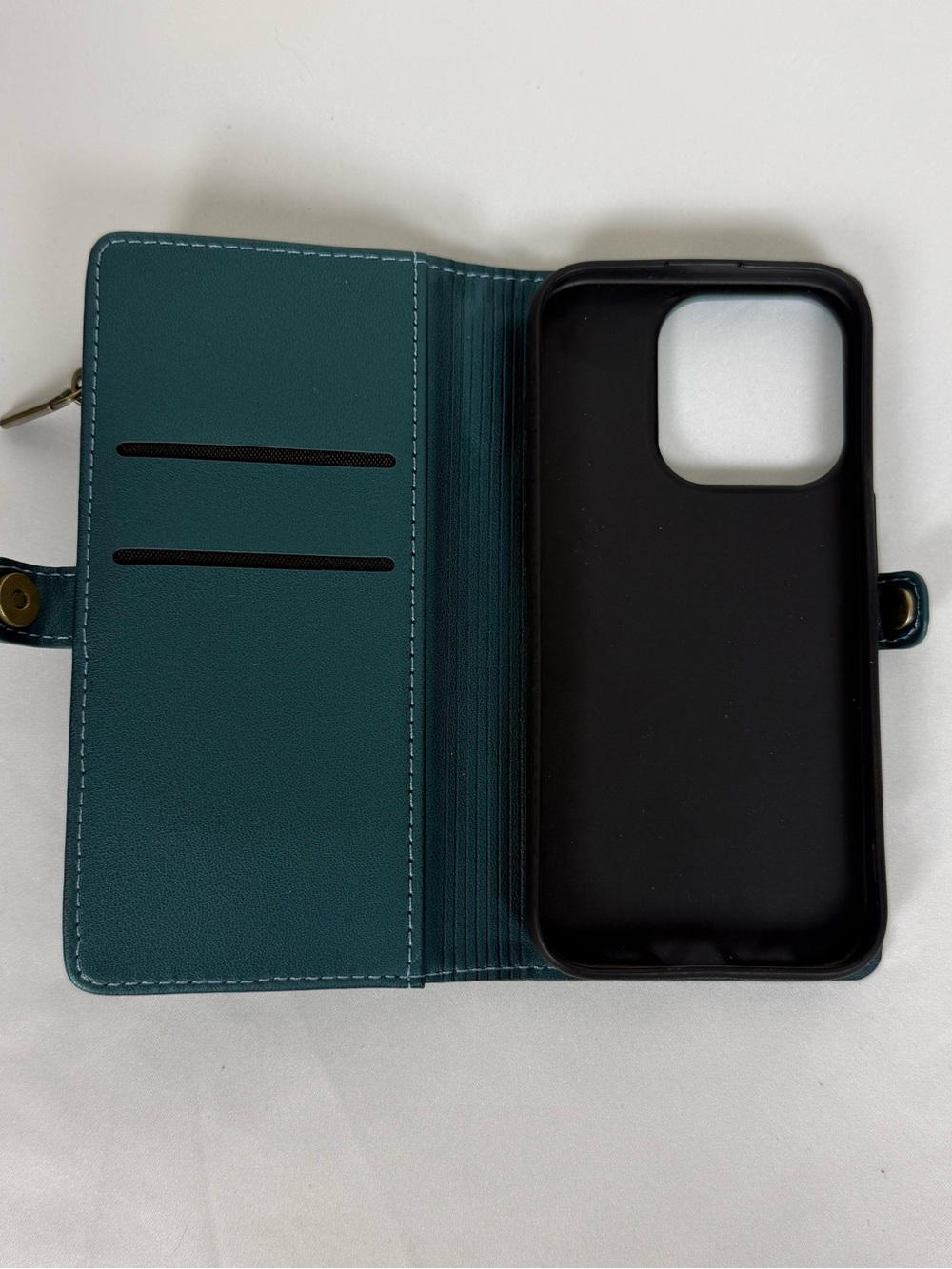 RFID Wallet iPhone 15 Case Card Holder Zipper Strap Defencase 📱✨ - Picture 9 of 16